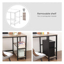 Segenn's Cambridge Bureau - L-vormige bureau - hoekbureau - met 2 planken - greige-zwart