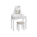 Segenn's kaptafel - Make up tafel met kruk - Make up Tafel Voor Vrouwen - Kaptafels - Wit