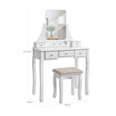 Segenn's kaptafel - Make up tafel met kruk - Make up Tafel Voor Vrouwen - Kaptafels - Wit