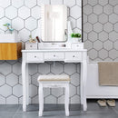 Segenn's kaptafel - Make up tafel met kruk - Make up Tafel Voor Vrouwen - Kaptafels - Wit