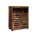 Segenn's Belem Dressoir - Opbergkast - Commode Kasten - 2 Deuren  - Bruin Zwart - 60 x 30 x 80  cm