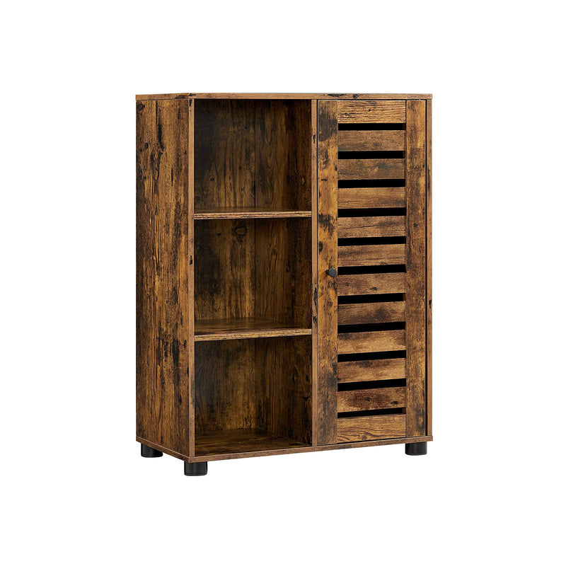 Segenn's Cliford badkamerkast - Badkamermeubel - Dressoir - keukenkast - 2 verstelbare planken achter de deur - vintage bruin