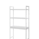 Segenn's badkamerrek - wasmachinerek - badkamerplank van bamboe - verstelbaar - wit