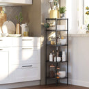 Segenn's badkamerplank - Opbergrek - badkamerrek - metalen plank - robuust - belastbaar tot 100 kg - met 5 PP platen - met afneembare haken - 30 x 30 x 123,5 cm