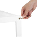 Segenn's Badkamerplank met 5 Niveaus, Gemaakt van Bamboe - Keukenplank - 9-traps in hoogte verstelbaar - Multifunctionele Staande Plank - in de Woonkamer - Hal - Wit