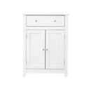 Segenn's Badkamerkast - Kast Woonkamer - Badkamer Meubel - Badkamer Meubels - Badkamermeubel, badkamermeubel met lade en verstelbare plank, keukenkast in landelijke stijl, houten opbergkast, wit, 60 x 80 x 30 cm (B x H x D)