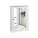 Segenn's Badkamerkast - Spiegelkast - Wandkast - met in hoogte verstelbare Plankhoogte - Wandkast voor Badkamer - 41 x 14 x 60 cm - Wit