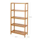 Segenn's Eira Badkamerplank - Badkamerrek van bamboe - keukenrek - verstelbaar - naturel - 132 x 30 x 9,5 cm -