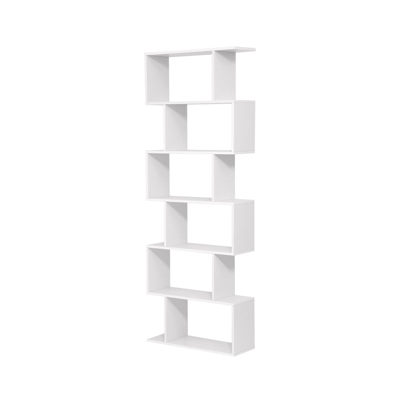 Segenn's Boekenkast - Boekenrek - wandkast - staande plank - wit - 70 x 24 x 190,5 cm