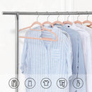 Segenn's Kleerhangers - 50 stuks - antislip Kleerhangers - fluwelen - 360° roterende haak - lichtroze