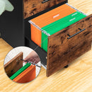 Segenn's Plov ladeblok - ladeblok met wielen - Rolcontainer - archiefkast met 2 lades - Bruin/Zwart -  ‎40 x 40 x 65 cm