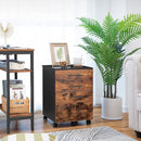 Segenn's Plov ladeblok - ladeblok met wielen - Rolcontainer - archiefkast met 2 lades - Bruin/Zwart -  ‎40 x 40 x 65 cm