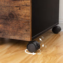 Segenn's Plov ladeblok - ladeblok met wielen - Rolcontainer - archiefkast met 2 lades - Bruin/Zwart -  ‎40 x 40 x 65 cm