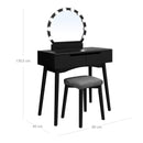 Segenn's Beauty Kaptafel - Kaptafel Met Spiegel - Met 11 gloeilampen - Make up Tafel Voor Vrouwen - Kaptafels