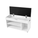 Segenn's Samara Schoenenbank - Schoenenrek met zitbank - Schoenenkast - 3 compartimenten kist - wit