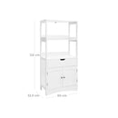 Segenn's  Badkamermeubel - Badkamerkasten - Kast - Wandkast - Wit - 60 x 32.5 x 122 cm