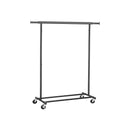 Segenn's heavy duty kledingrek - kledingrek op wielen - belastbaar tot 90 kg - met uittrekbare kledingroede - opklapbaar ondergedeelte - zwart