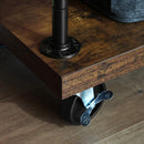 Segenn's 5ster Industrieel Kledingrek op Wieltjes - Kapstokken - Kledingstang - Kledingrekken - Vintage - 4 Wielen - 5 Legplanken