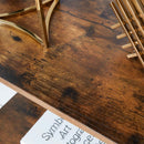 Segenn's Boekenrek - Boekenkast - 4 niveaus ladderplank - metaal - eenvoudige montage, - stabiel- -vintage bruin-zwart