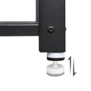 Segenn's Lifa schoenenbank - schoenenrek - met 3 niveaus - schoenenkast - metaal -industrieel design, vintage bruin-zwart