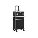 Segenn's Zaire beautykoffer - make-upkoffer - grote trolley - met wielen - professioneel - 4 universele wielen - zwart