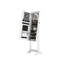 Segenn's Perth Sieradenkast - Sieradenkast Met Spiegel - Spiegelkast Sieradenorganizer met LED-verlichting - Verstelbare Make-up Spiegel - kleur en helderheid met frameloze spiegel over de volledige lengte Binnenspiegel met verlichting - Wit