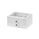 Segenn's Sieradendoos Wit /Juwelendoos wit /premium juwelendoos /fluweel /juwelenhouder /juwelendoos /opbergdoos / ketting, oorbellen, ring, horloge /ook handig voor in de koffer /cadeauartikel /juwelendoos / juwelendoos dames, 25x21x13 cm (LxBxH)