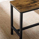 Segenn's Mexico Eettafel - bartafel - tafelset - met 2 banken - voor keuken - woonkamer - eetkamer - industrieel design - vintage bruin-zwart