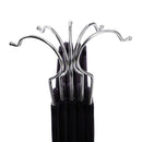 Segenn's Fluwelen kleerhangers 20-pack -  antislip - oppervlak dubbele inkeping 360 ° roterende haak - zwart