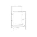 Segenn's kledingrek - kapstok - met 2 kledingroeden - 1 plank - Kledingstang - Kledingrekken - belastbaar tot 55 kg - wit