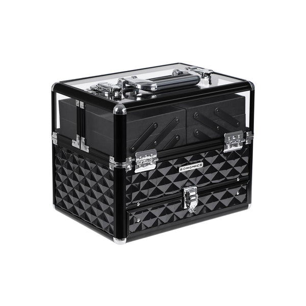 Segenn's XL cosmetica koffer - make-up koffer - Opvouwbare compartimenten - Met slot