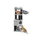 Segenn's Krabpaal - Grote - met pluizig uitkijkplatform - Lichtgrijs - 141 cm