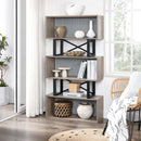 Segenn's Mesa2 Boekenkast - Boekenplank - Met Opbergruimte - 5 niveaus - Industrieel - Greige