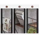 Segenn's Jizi Boekenkast - 5 Tier Rekeenheid - Kantoorrek - Open Compartimenten - Industrieel - Bruin Zwart