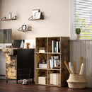 Segenn's Boekenkast - met 6 vakken - Kubusplank - Staande Plank - Vintage - Donkerbruin