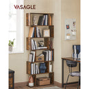 Segenn's Boekenkast - plank - Open Kast - vrijstaande kast - decoratieve plank met 6 niveaus - vintage - donkerbruin