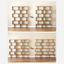 Segenn's Boekenkast - plank - Open Kast - vrijstaande kast - decoratieve plank met 6 niveaus - vintage - donkerbruin