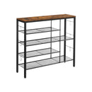 Segenn's Living3 schoenenrek - voor 14 paar schoenen - hoge hakken - industriële stijl - vintage bruin-zwart