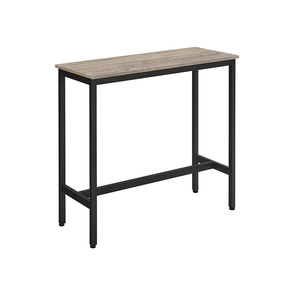 Segenn's Oldmonk Bartafel - keukentafel - Hoge tafel - Tafel - Industrieel - greige zwart 100 x 40 x 90 cm