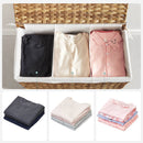 Segenn's Kandra Handgeweven wasmand - 140 L - polyrattan - met 3 vakken Afneembare - waszak Dekselgrepen - Naturel -  66 x 33 x 60 cm