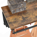 Segenn's Mayh kapstok - wandkapstok - met plank - met 5 afneembare haken, wandhangplank met kledingroede - bruin-zwart