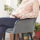 Segenn's Niger Eetkamerstoel - Fauteuil - Gestoffeerde Stoel met Armleuningen - Metalen Poten - Fluwelen Bekleding - voor Studeerkamer - Woonkamer