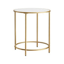 Segenn's bijzettafel - nachtkastje - bijzettafel rond - wit/goud