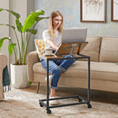 Segenn's - Volga bijzettafel - bureau - laptop tafel - met gedeeltelijk verstelbaar oppervlak - vintage bruin-zwart