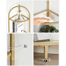 Segenn's Okra Hoek Boekenkast  - Badkamerkast - Staande Rekken  - Eenheid Metalen Frame - Planken Gehard Glas Roestvrij - Goud