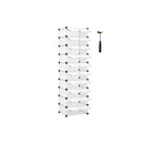 Segenn's Schoenenrek - schoenendozen- met deur - 10 laag -Schoenenopbergers - Schoenen organizer met rubberen hamer - anti-tip bescherming - Semi-transparant - wit