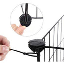 Segenn's Rooster Verblijf - voor Kleine Dieren - 12 roosters - Box - Kooi voor Cavia's - Roosteromheining voor Binnen - DIY - Incl. Rubberen Hamer - Zwart