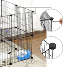 Segenn's Rooster Omheining - 36 Panelen - 2 niveaus - 143 x 71 x 73 cm - Box voor Kleine Dieren en Cavia's, incl. Rubberhamer - voor Gebruik Binnenshuis - Verstelbaar - Afzonderlijk te Monteren - Zwart