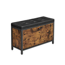 Segenn's Cardiff Schoenenbank - Zitbank met opbergruimte - Metaal-Hout - Bruin-Zwart