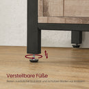 Segenn's Saapy Dressoir - keukenkast - opbergkast met 2 schuifdeuren - verstelbare planken - landelijke stijl - voor woonkamer - naturel-zwart - 33 x 100 x 80 cm